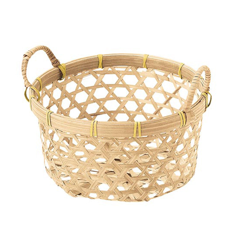 バスケット「SALUS」竹かご（手付）（220×195×140mm） – バスグッズ