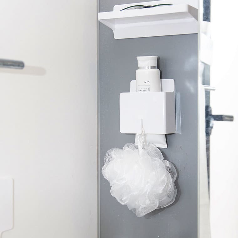 バスラック「磁着SQ」マグネットバスチューブホルダー（フック付き