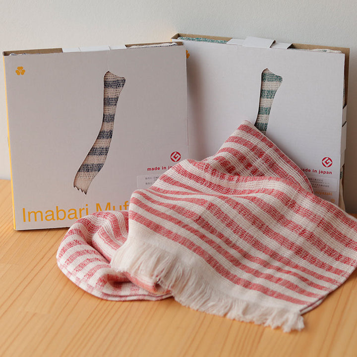 タオルマフラー「Imabari_Muffler_70」ロングボーダーマフラー