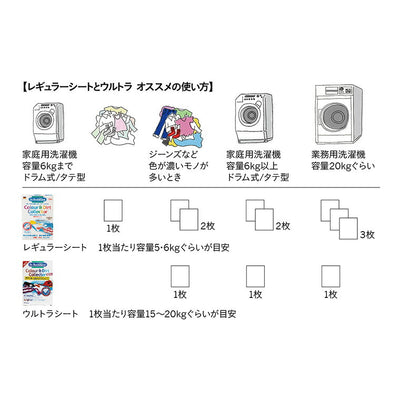 「Dr.Beckmann」ドクターベックマン カラー＆ダートコレクター ウルトラ 色移り防止シート 10枚入 ジーンズ／コインランドリー用