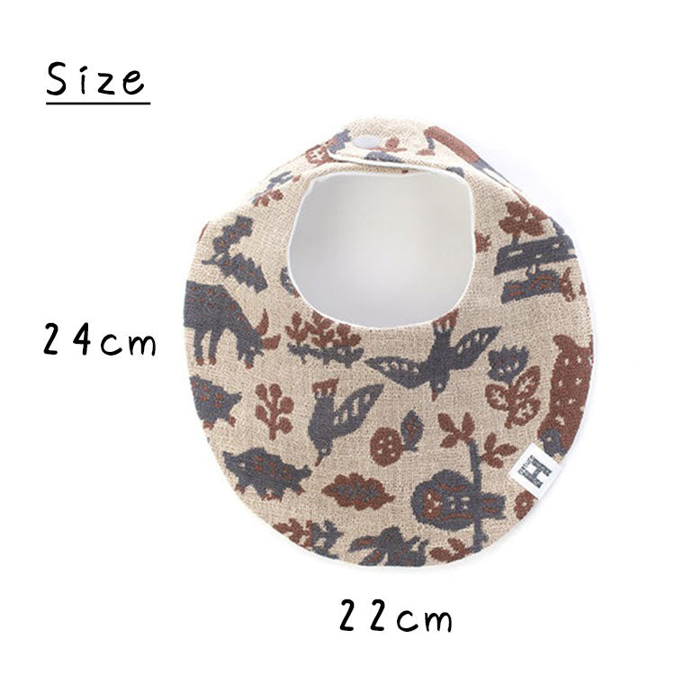 スタイ「ハートウエル」katakata／森と動物（22×24cm） – バスグッズ