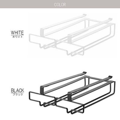 戸棚下ワイングラスハンガーダブル「タワー（tower）」