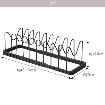スタンド「tower（タワー）」シンク下伸縮鍋蓋＆フライパンスタンド