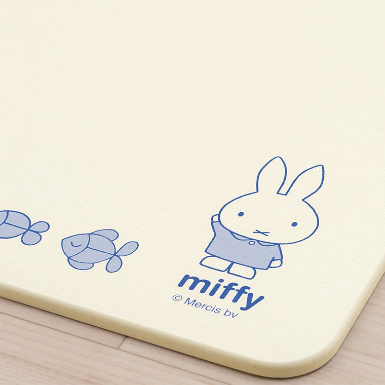 バスマット 珪藻土「ミッフィー」さかなのこうしん（約40×55cm