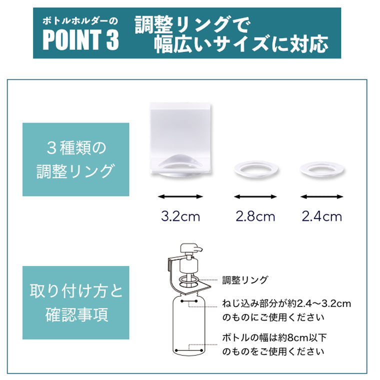 浮かせる収納「ヒューバスプラス」ボトルホルダー