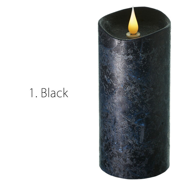 LEDキャンドル「エンキンドル」ラスティクピラー3×7（M） – バス