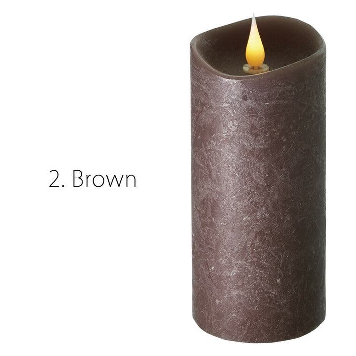 LEDキャンドル「エンキンドル」ラスティクピラー3×7（M） – バスグッズ