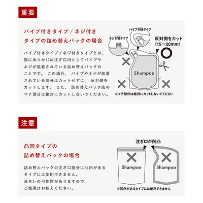 詰め替えボトル不要「詰め替えそのまま」ホルダー＆ポンプセット（ミニ／ホワイト）