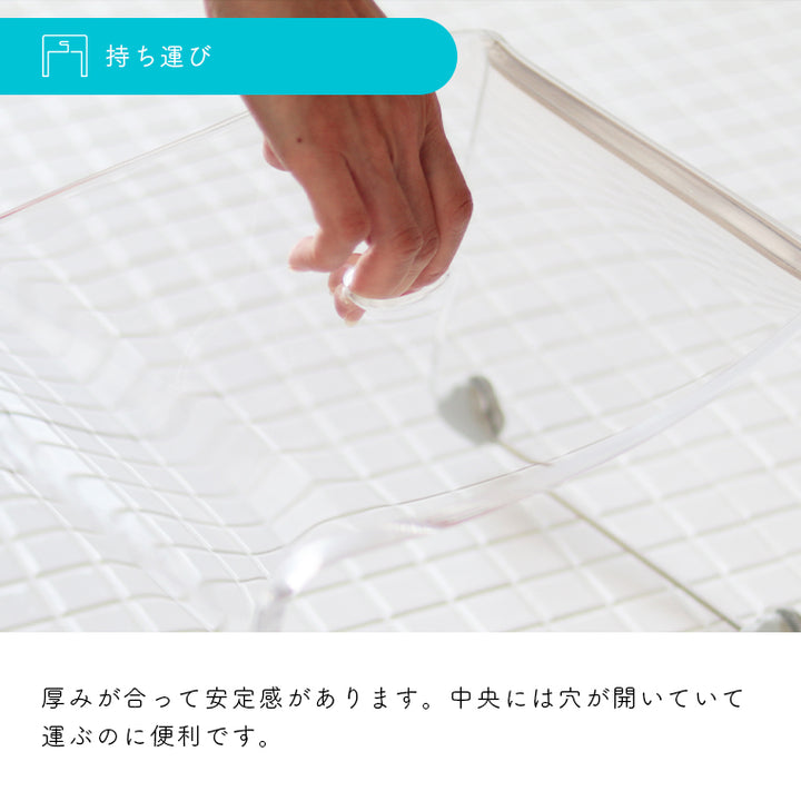 アクリルバス2点セット「favor フェイヴァ」 バスチェア Mサイズ＆洗面