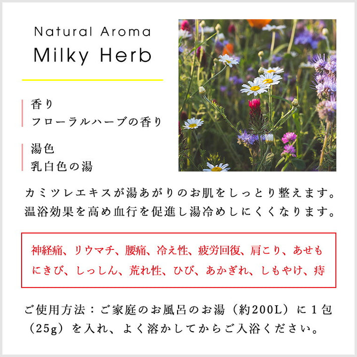 入浴剤｜薬用入浴剤「ナチュラルアロマ」ミルキーハーブ – バスグッズ