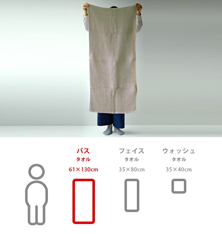 今治タオル「ワッフル＆ガーゼ」バスタオル – バスグッズ専門店