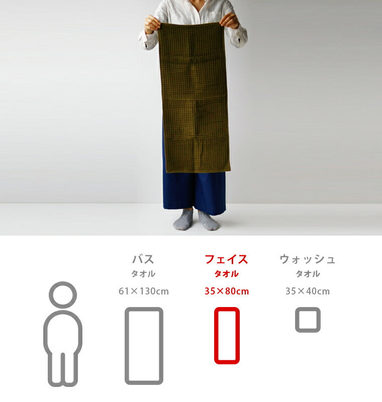 今治タオル「ワッフル＆ガーゼ」フェイスタオル – バスグッズ