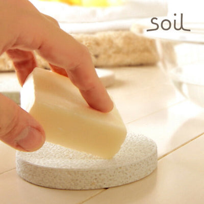 「soil」丸型ソープディッシュ（ホワイト）