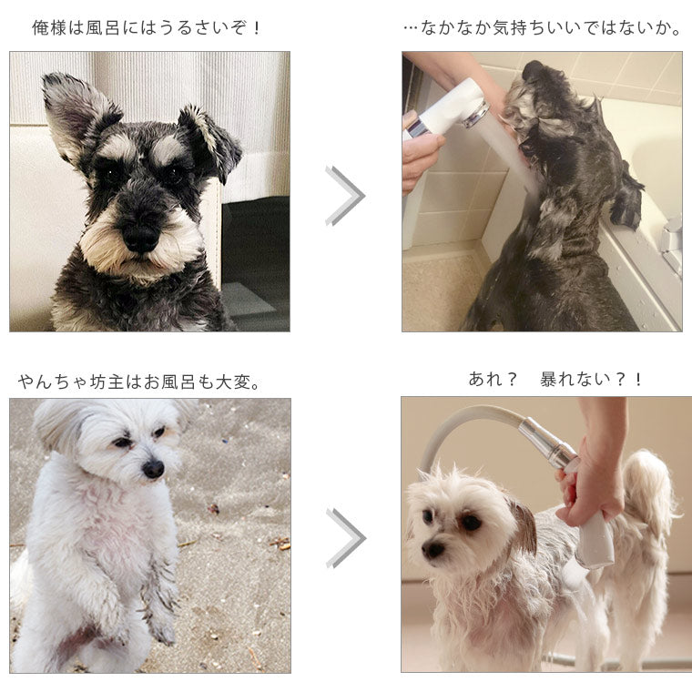 ペット用 マイクロバブル シャワーヘッド 「BATHLIER ボリーナ ペットケア（petcare）」