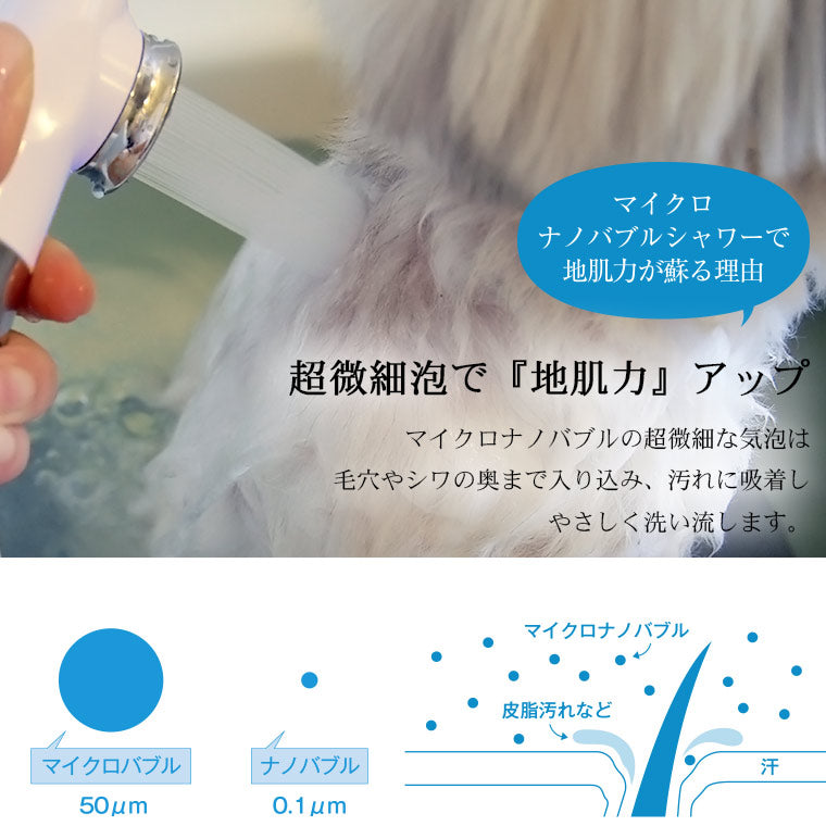 ペット用 マイクロバブル シャワーヘッド 「BATHLIER ボリーナ ペットケア（petcare）」