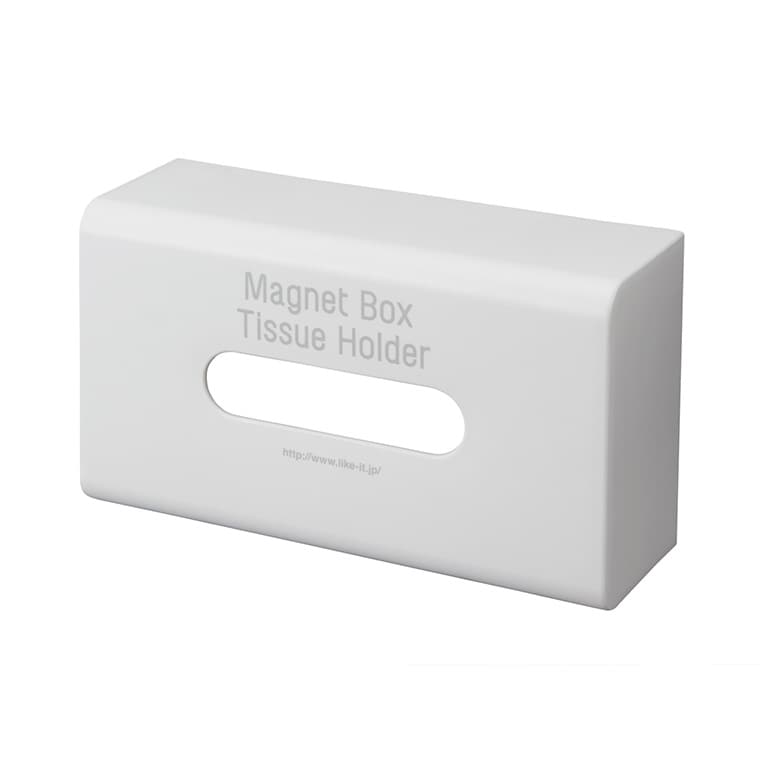 ティッシュボックス「マグオン（Mag-On＋）」マグネットボックスティッシュホルダー（ニューホワイト）[Mag-on＋8053]