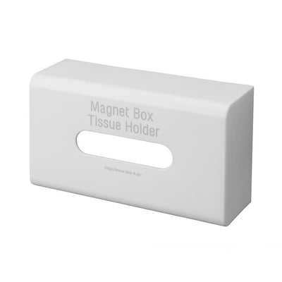 ティッシュボックス「マグオン（Mag-On＋）」マグネットボックスティッシュホルダー（ニューホワイト）[Mag-on＋8053]