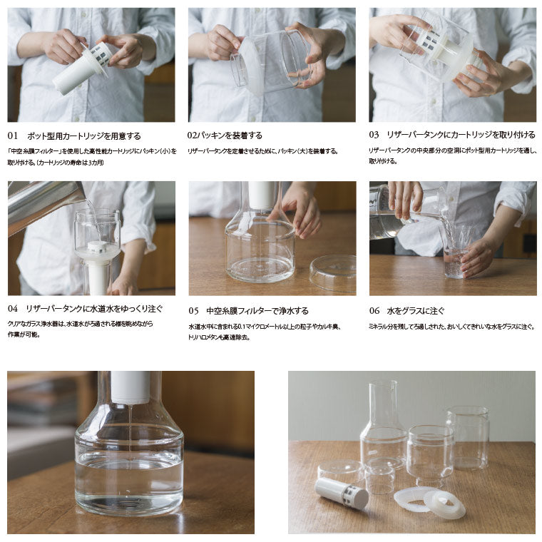 浄水器「クリンスイ（Cleansui）」ガラスポット浄水器（カートリッジ付き）（Glass_Water_Purifier）[JP101-C] –  バスグッズ専門店公式通販｜お風呂のソムリエSHOP！