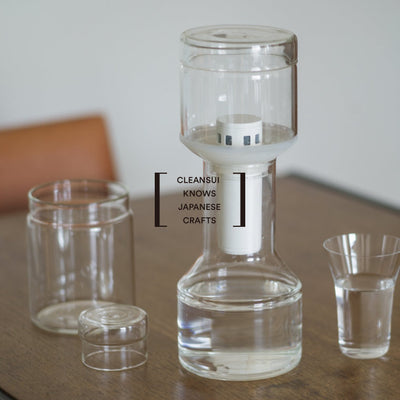 浄水器「クリンスイ（Cleansui）」ガラスポット浄水器（カートリッジ付き）（Glass_Water_Purifier）[JP101-C]