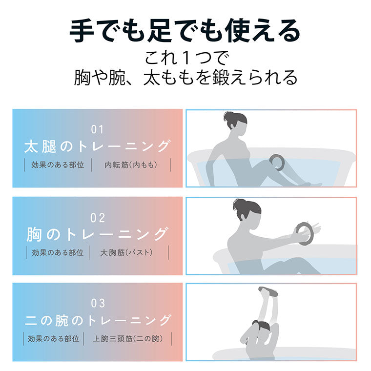 筋トレ「エクリアバス」お風呂で使えるトレーニングリング