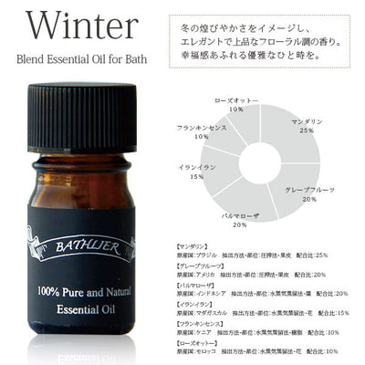 精油「BATHLIER(バスリエ)」Blend-Essential-Oil-for-Bath（5ml／冬・winter）