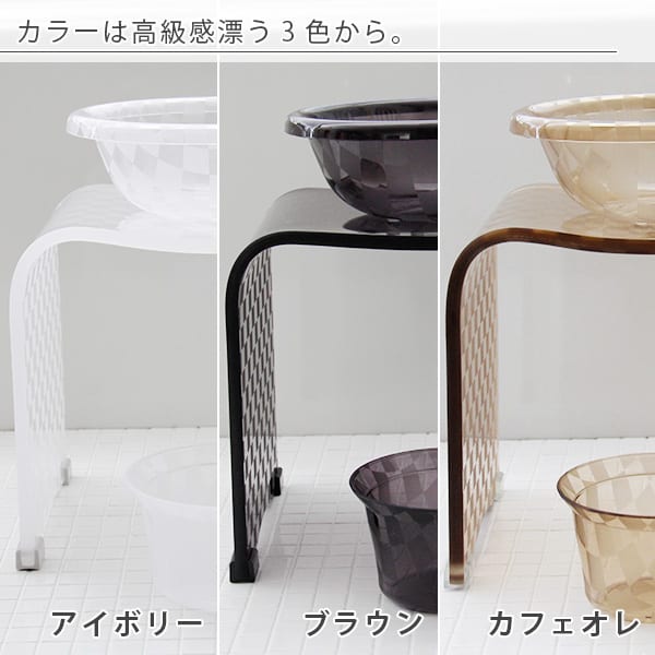 楽天市場】フランクタイム アクリル バスチェア＆洗面器 セット