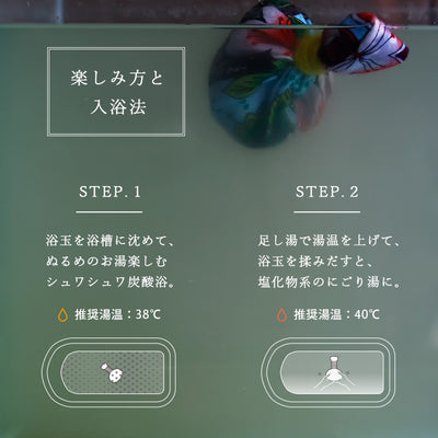 入浴剤「浴玉（Yokudama）Hanabi」ジップバッグ入り（和・華）2個セット